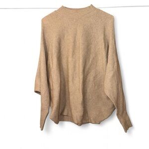 DECJUBA Tan Cowl Neck Sweater